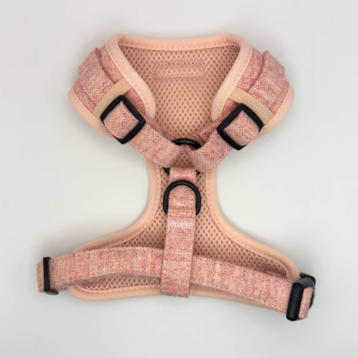 Tweed Adjustable Harness Pink