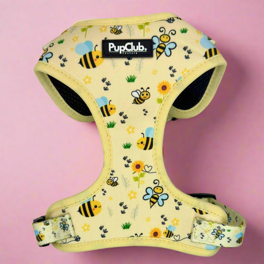 adjustable dog harness bee-utiful summer front - pupclub couture