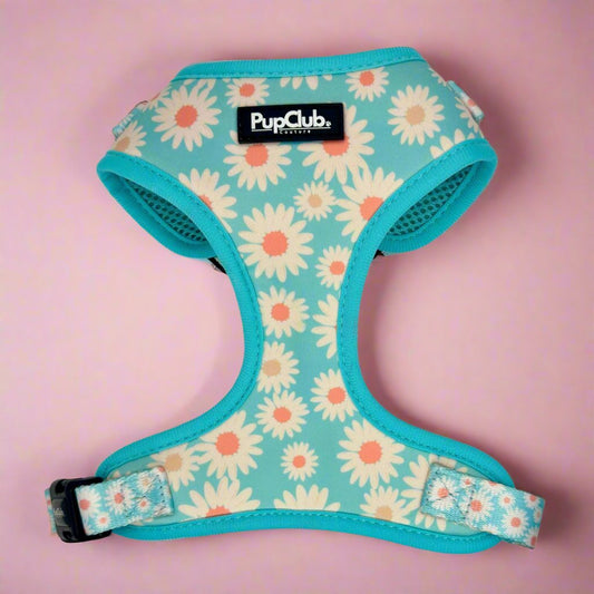 adjustable harness - pastel daisy - Pupclub Couture