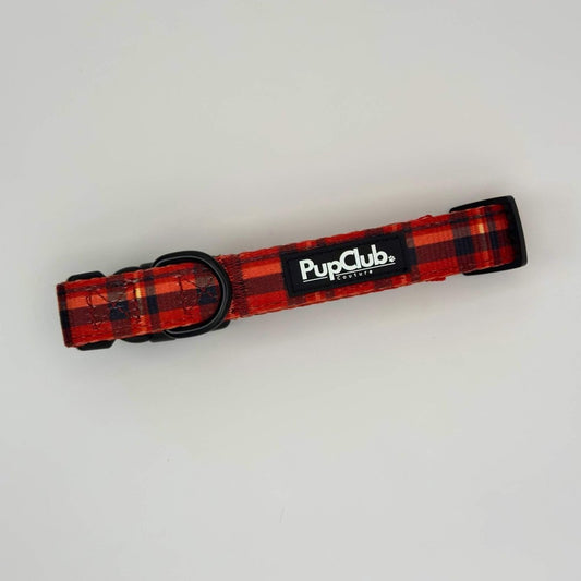 Dog Collar - Red Tartan - Pupclub Couture