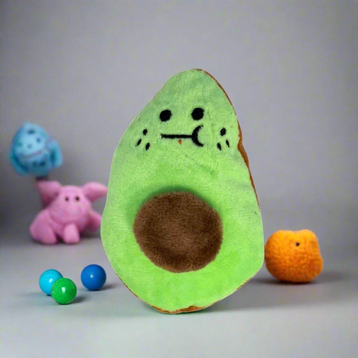 dog toy avocado bros green plushy - pupclub couture